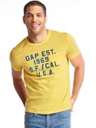 Gap Men Logo Pocket Crew Tee - Pale Gold