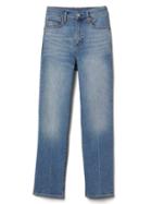 Gap Women High Rise Real Straight Jeans - Light Indigo