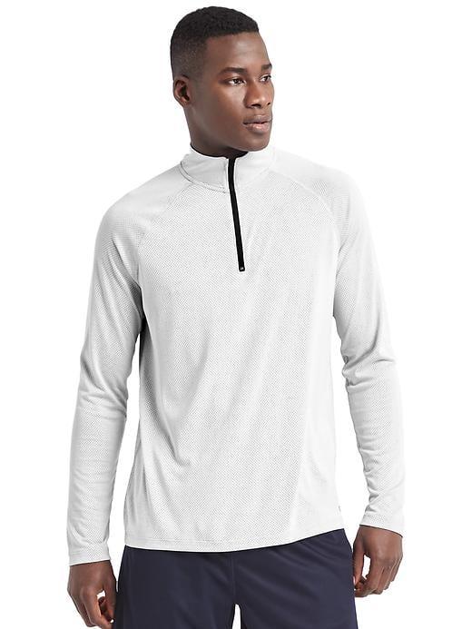 Gap Men Aeromesh Running Half Zip Pullover - White