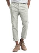 Gap Slim Fit Patchwork Ankle Wader Pants - Light Gray