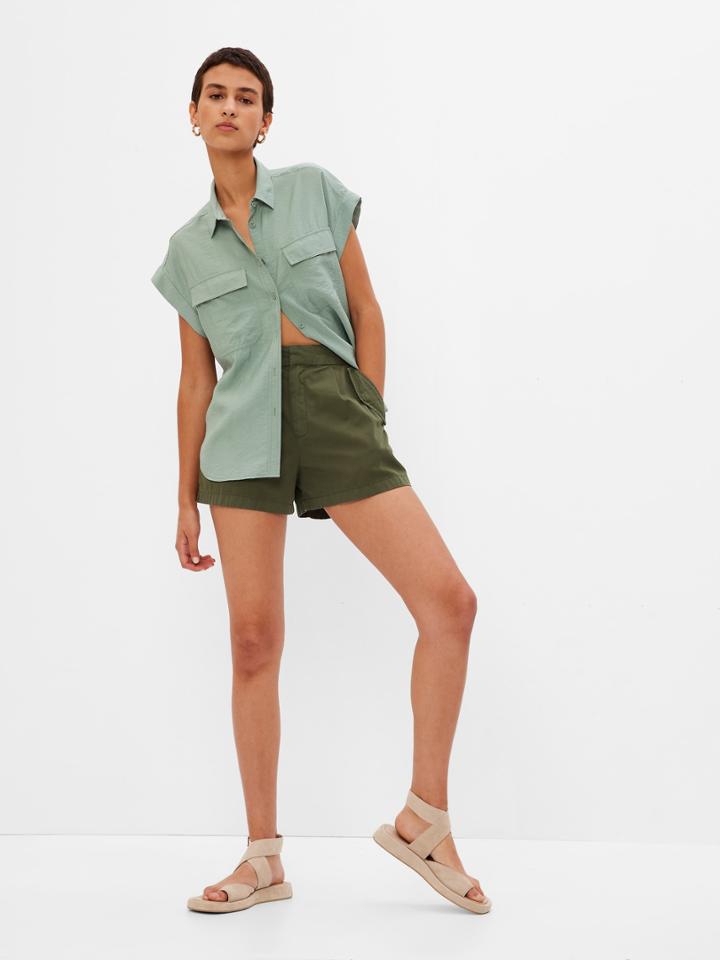 High Rise Utility Shorts