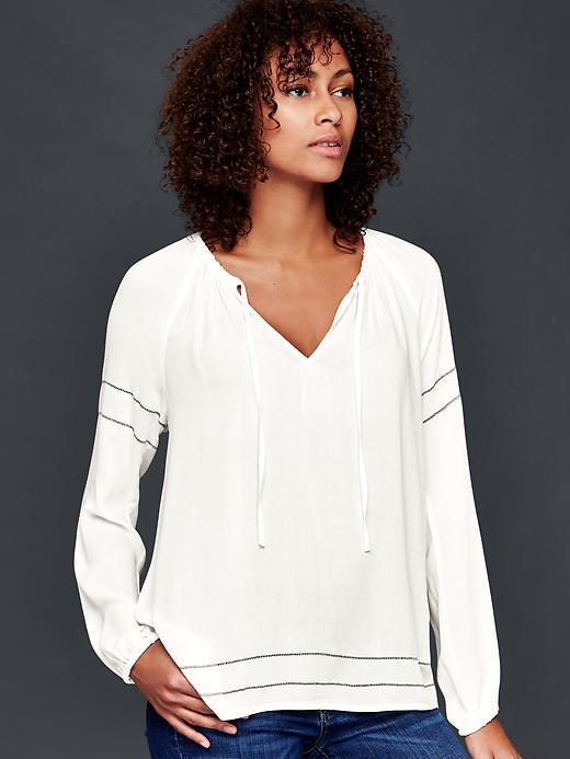 Gap Women Soft Shirred Top - New Off White