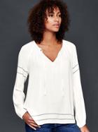 Gap Women Soft Shirred Top - New Off White