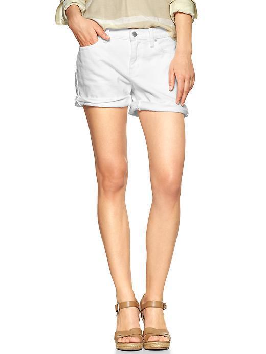 Gap 1969 Sexy Boyfriend Denim Shorts - White