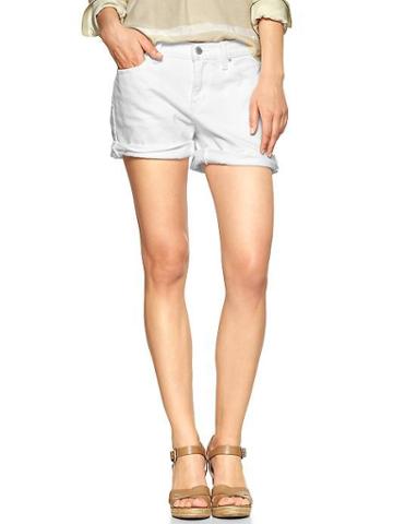 Gap 1969 Sexy Boyfriend Denim Shorts - White
