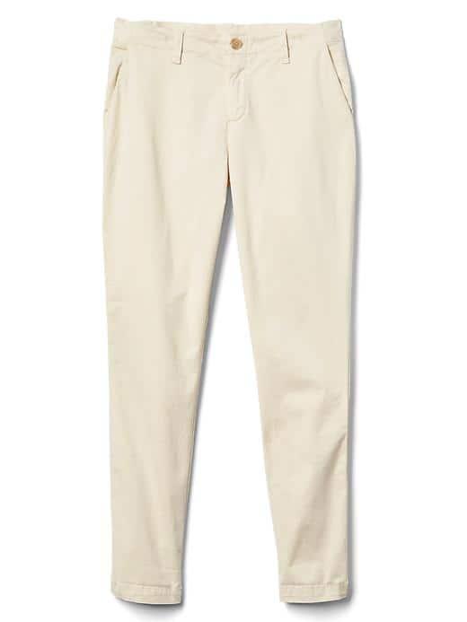 Gap Women Embroidery Side Stripe Girlfriend Chino - Anchorage Cream