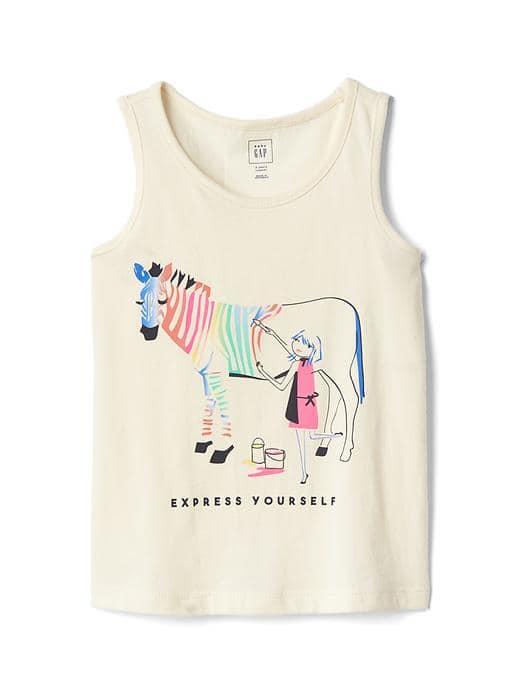 Gap Graphic Tank - White Zebra