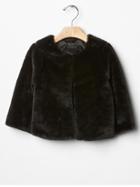 Gap Faux Fur Coat - True Black