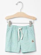 Gap Stripe Slub Shorts - New Green Tea