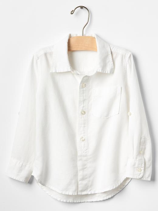 Gap Linen Convertible Shirt - White