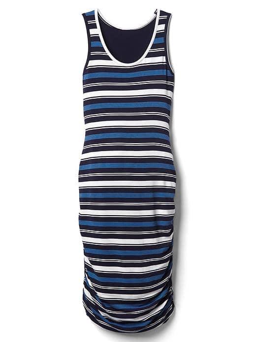 Gap Women Slim Tank Dress - Navy/white Stripe
