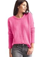 Gap Women Ribbed Crewneck Sweater - French Pink