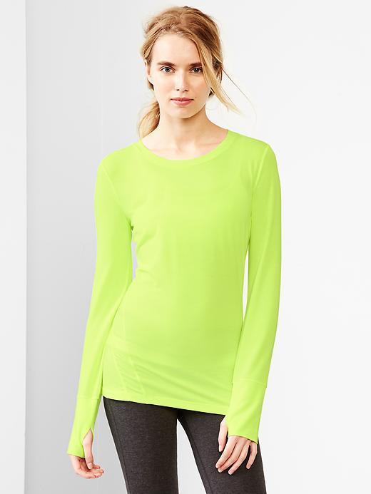 Gap Women Gapfit Breathe Long Sleeve Tee - Alluring Yellow 335