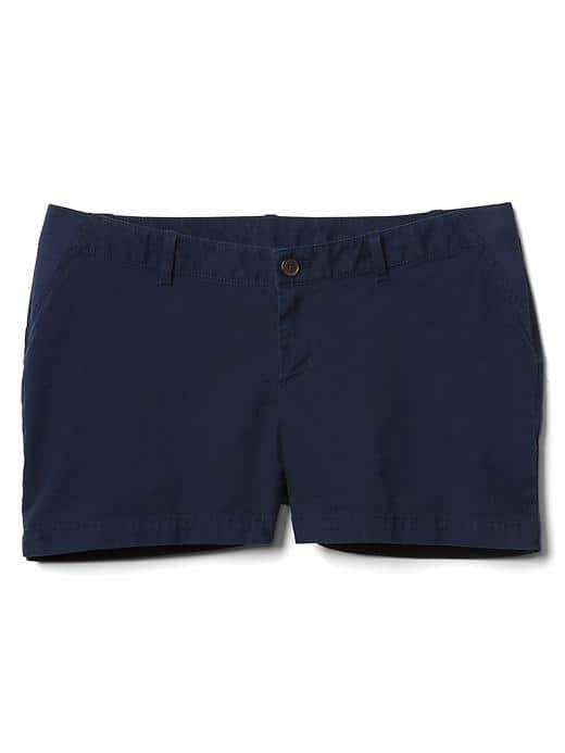 Gap Women Inset Panel Twill Summer Shorts - True Indigo