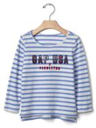 Gap Babygap + Pendleton Striped Tee - Dark Night