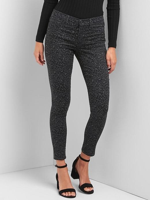 Gap Women Mid Rise Leopard Print Ankle Jeggings - Leopard