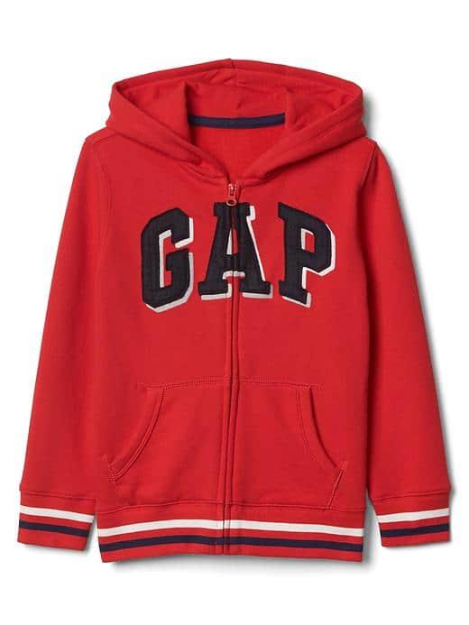 Gap Women Shadow Logo Fleece Zip Hoodie - Pure Red