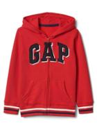 Gap Women Shadow Logo Fleece Zip Hoodie - Pure Red