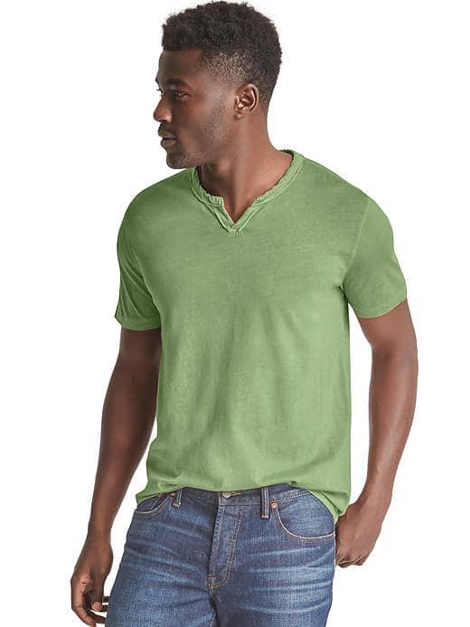 Gap Men Notch Crewneck Tee - Loden