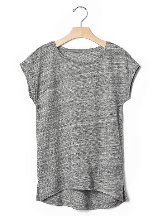 Gap Spacedye Hi Lo Tee - Black Heather