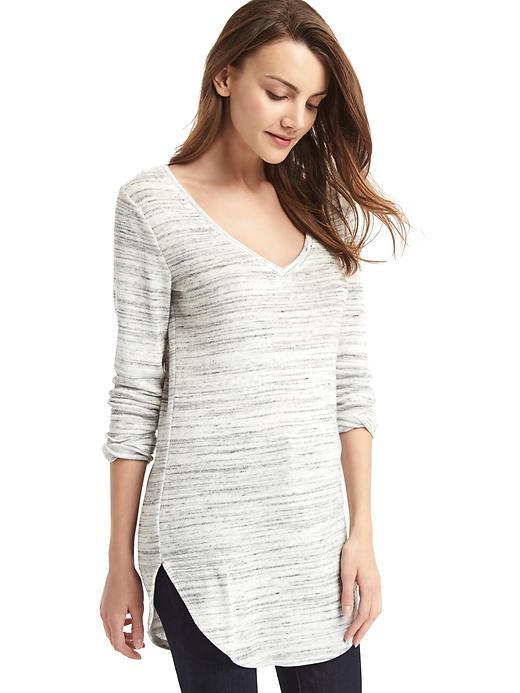 Gap Softspun Knit V Neck Tunic - New Heather Grey