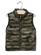 Gap Coldcontrol Lite Quilted Vest - Green Camo