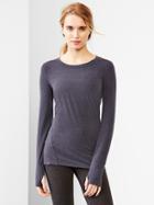 Gap Women Gapfit Breathe Long Sleeve T - Navy