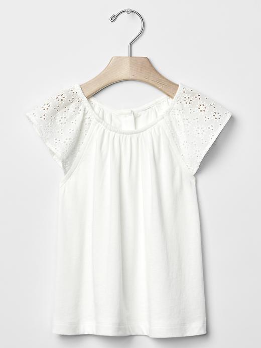 Gap Flutter Eyelet Top - Off White
