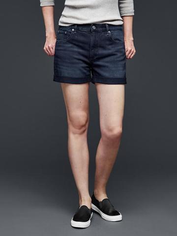 Gap Women 1969 Sexy Boyfriend Denim Shorts - Blue Black Wash