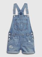 Kids Denim Shortalls With Washwell