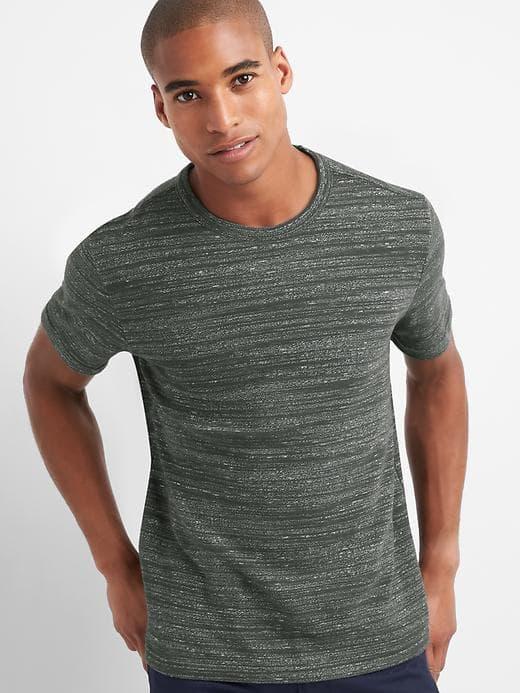 Gap Men Softspun Crewneck Tee - Charcoal Heather
