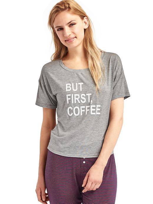 Gap Women Graphic Sleep Tee - Light Heather Gray