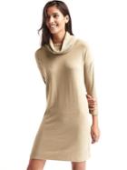 Gap Women Cowl Neck Sweater Dress - Golden Khaki