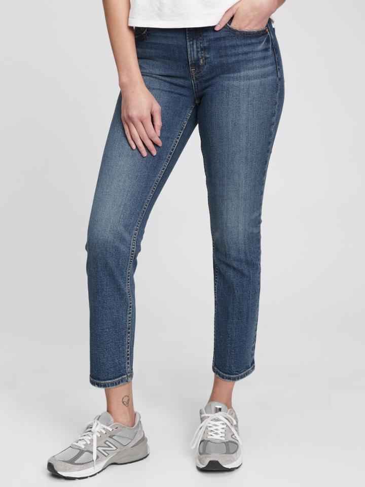 Mid Rise Vintage Slim Jeans With Washwell