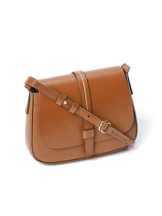Gap Crossbody Saddle Bag - Cognac