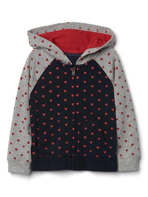 Gap Heart Zip Hoodie - Blue Galaxy