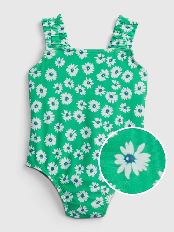 Toddler Recycled Daisy Print Swim One-piece
