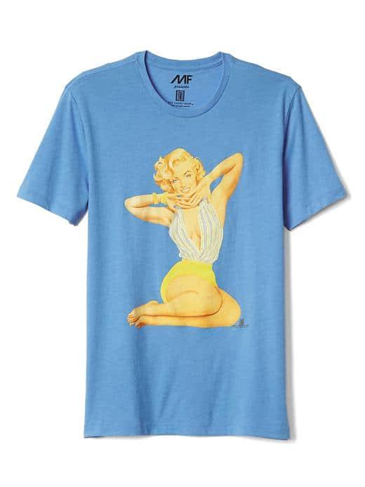 Gap Men Graphic Short Sleeve Tee - Marilyn Pinup