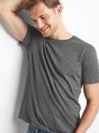 Gap Men Essential Crewneck T Shirt - Dark Charcoal