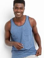 Gap Men Marled Pocket Tank - Blue