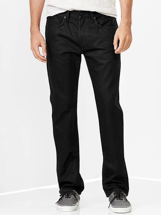 Gap Men 1969 Slim Fit Jeans Coated Black Pigment Wash - Coated Black