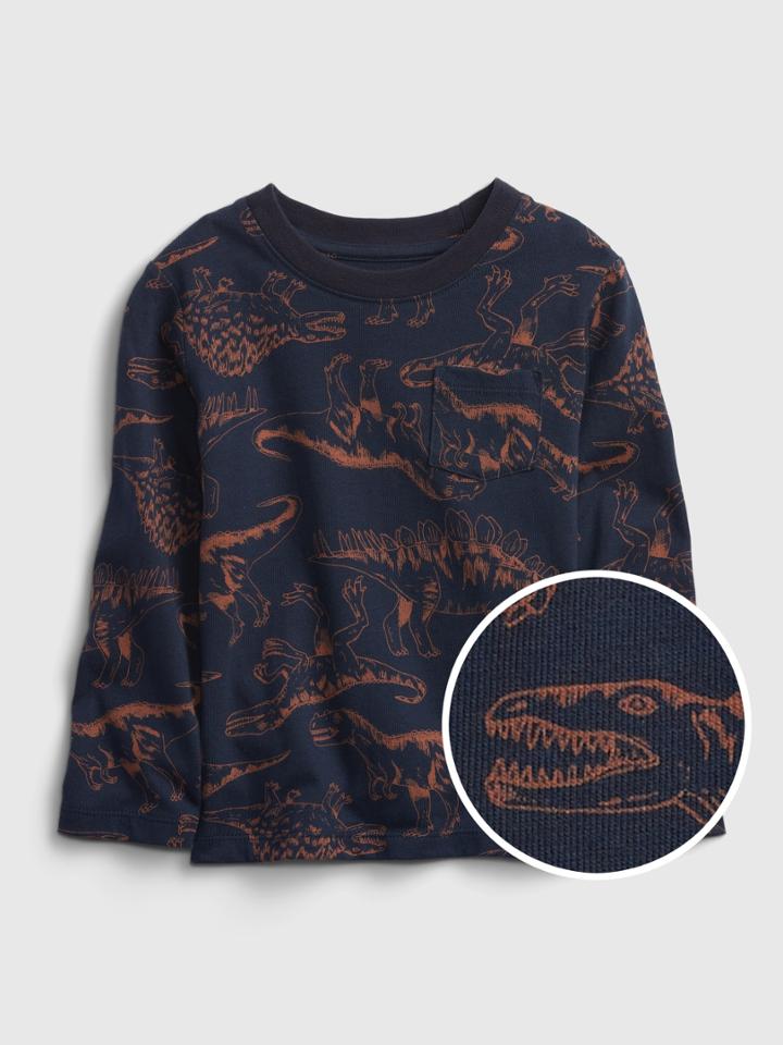 Toddler 100% Organic Cotton Mix And Match Print Pocket T-shirt
