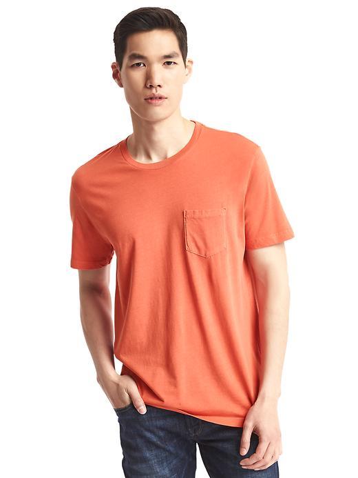 Gap Men Vintage Wash T Shirt - Grenadine Orange