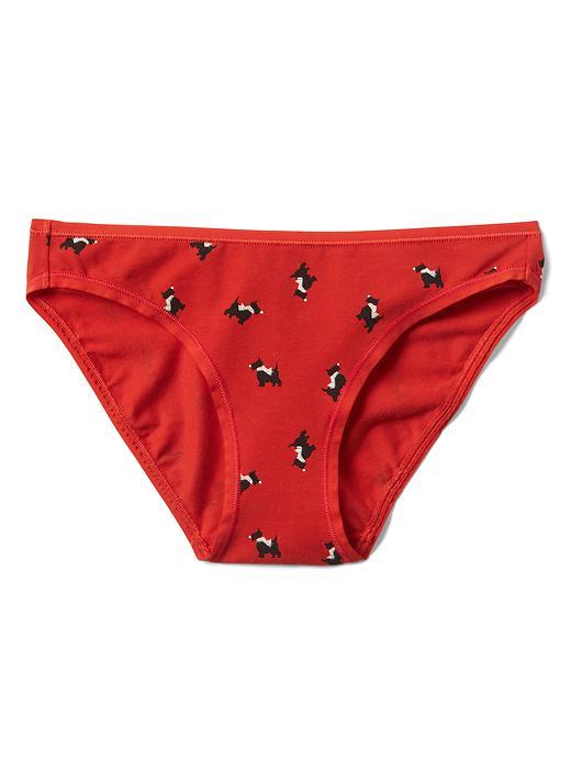 Gap Women Stretch Cotton Low Rise Bikini - Scott Dog Holly Berry