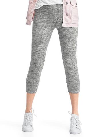 Gap Women Soft Crop Leggings - Space Dye Grey Marl