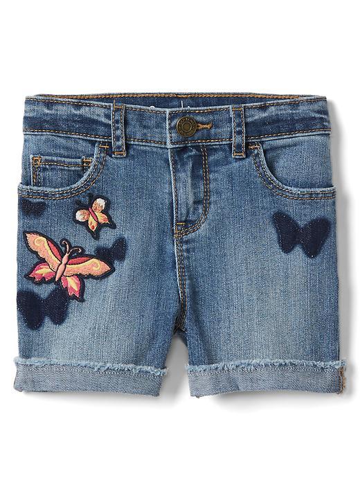 Gap Stretch Butterfly Midi Shorts - Pink Butterfly