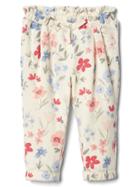 Gap Print Pleat Pants - Ivory Frost