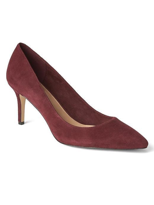 Gap Women Suede Point Toe Pumps - Bordeaux Red