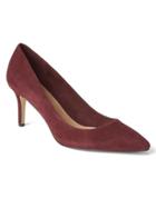 Gap Women Suede Point Toe Pumps - Bordeaux Red