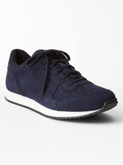 Gap Men Suede Athletic Trainers - Deep True Navy